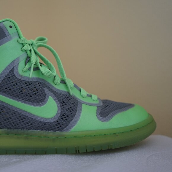 Rare 2012 Nike iD Dunk High HyperFuse Green 488098-991 Men’s Size: 9 Sneakers - Picture 5 of 16